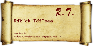 Röck Tímea névjegykártya